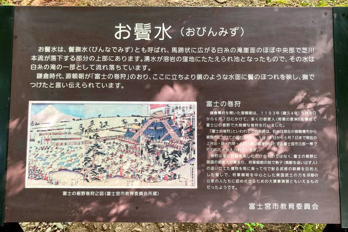 お鬢水（白糸の滝）